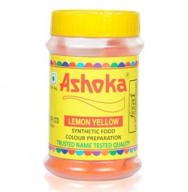 Ashoka Lemon Yellow Synthetic Food Colour Preparation  Jar  80 grams